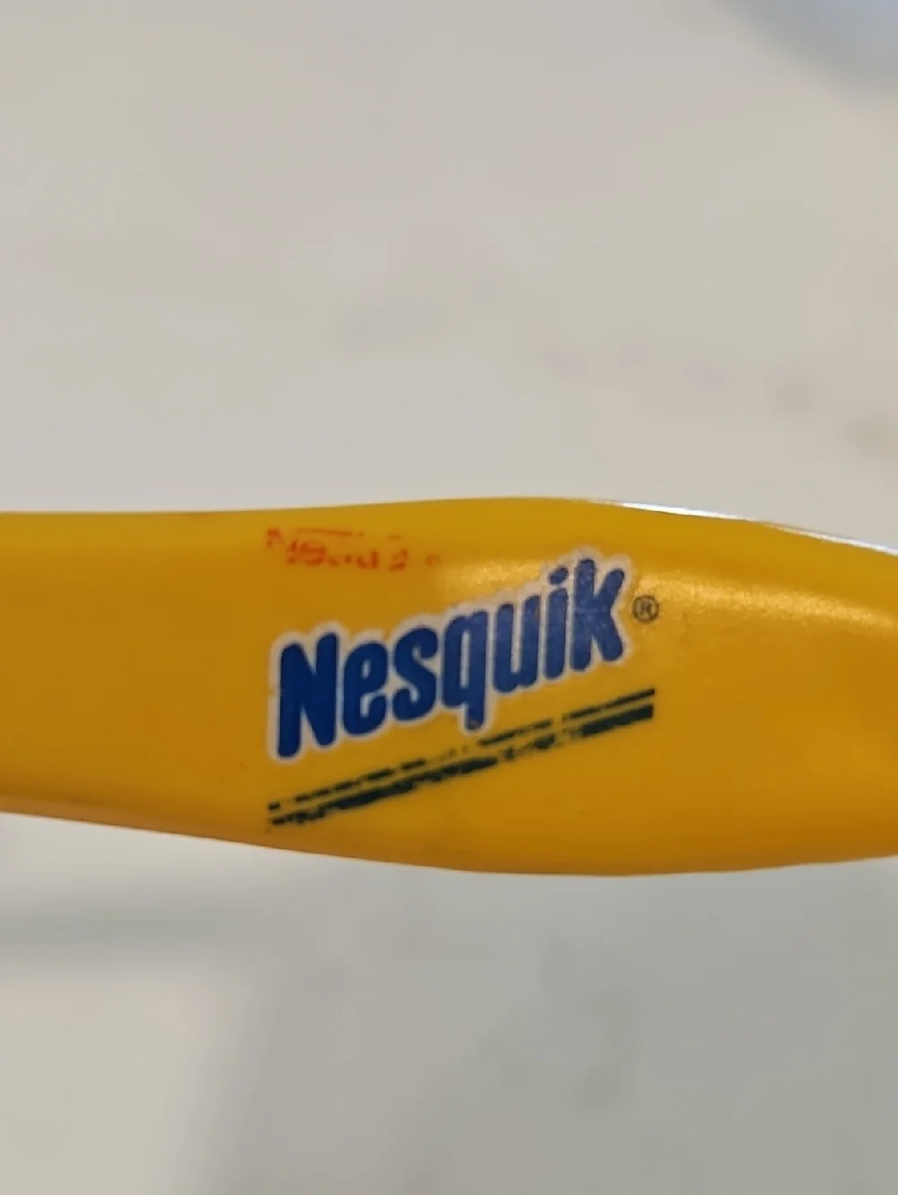 Nesquik Yellow Plastic Scoop / Stirring Spoon Collectible Long Handle